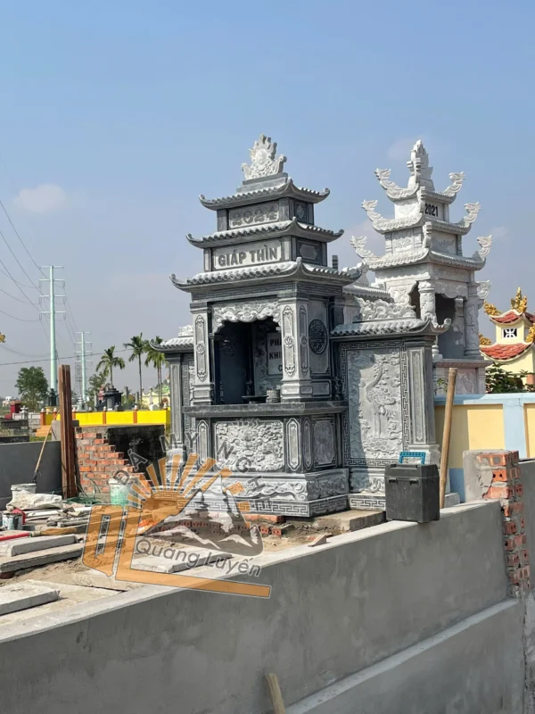 Lăng thờ cánh 3 mái đẹp -  QLC01