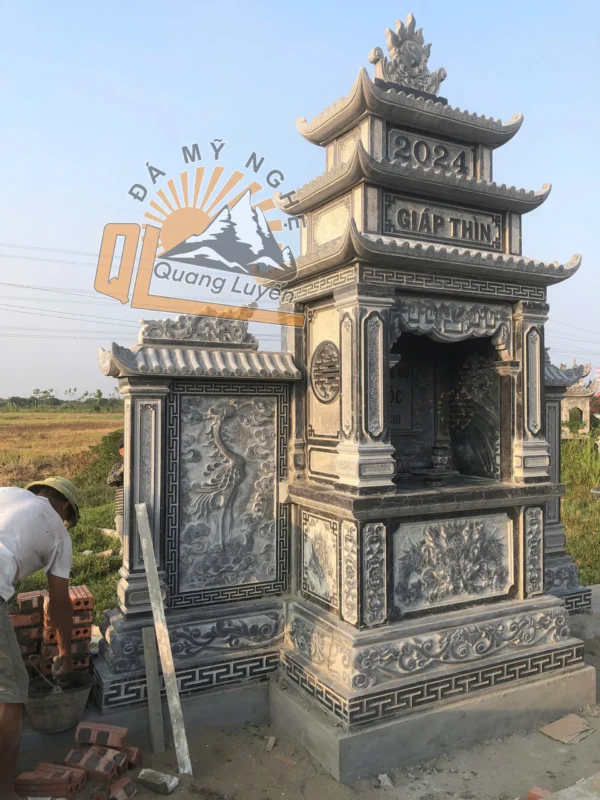 Lăng thờ cánh 3 mái đẹp -  QLC01