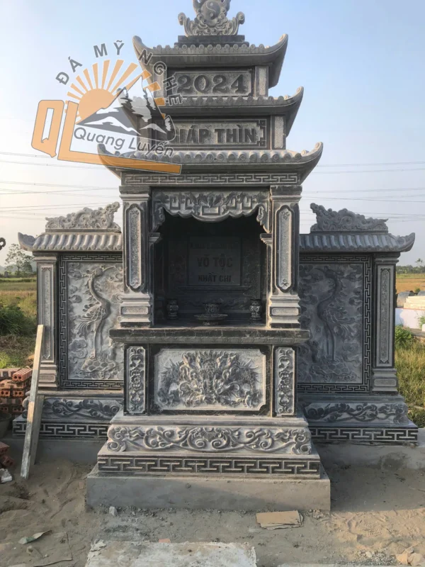 Lăng thờ cánh 3 mái đẹp -  QLC01