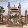 Khuôn viên đá đỏ nhà anh Nghị tại Hoằng Hóa Thanh Hóa