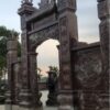 Khuôn viên đá đỏ nhà anh Nghị tại Hoằng Hóa Thanh Hóa