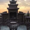 Khuôn viên đá đỏ nhà anh Nghị tại Hoằng Hóa Thanh Hóa