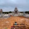 Khuôn viên lăng mộ đá granit nhà bác Cải tại Hải Dương